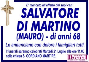 SALVATORE DI MARTINO (MAURO) di anni 68