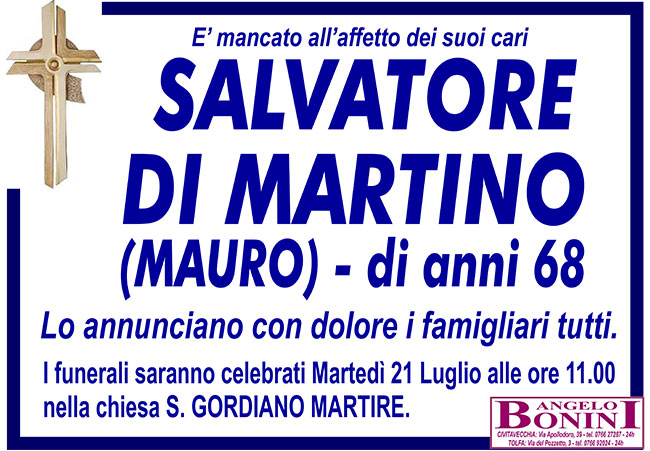 SALVATORE DI MARTINO (MAURO) di anni 68