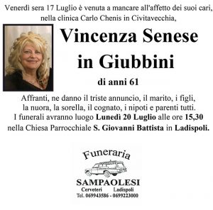 VINCENZA SENESE in GIUBBINI di anni 61