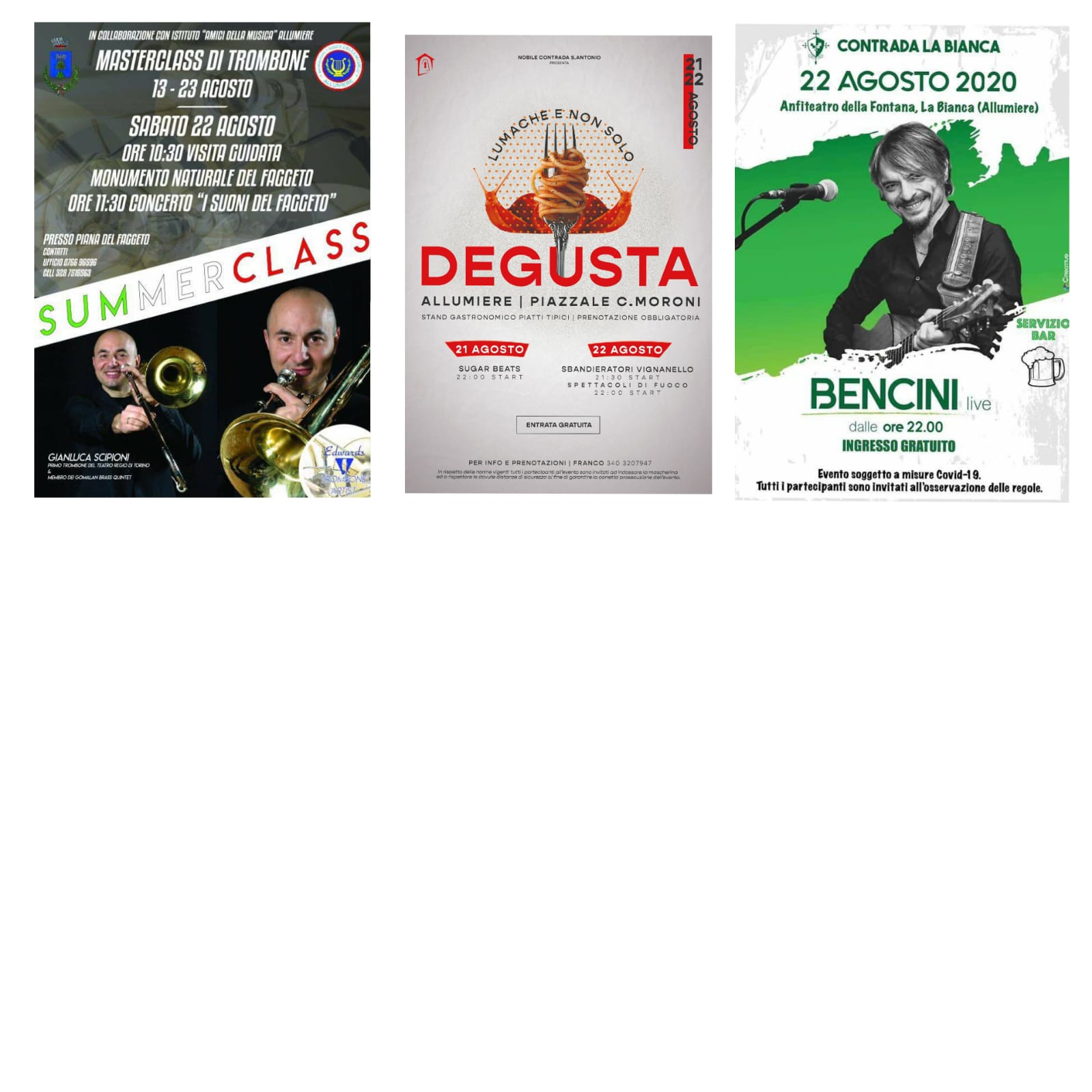 Eventi in collina, oggi i suoni del faggeto e live di Bencini