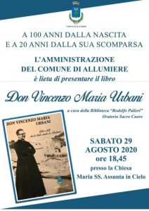 Allumiere, omaggio a don Vincenzo Maria Urbani