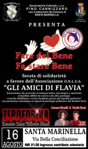 ‘Fare del Bene fa stare Bene’, serata di solidarietà per la Onlus ‘Gli amici di Flavia’