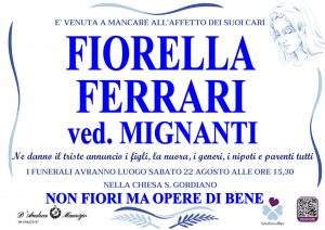 FIORELLA FERRARI ved. MIGNANTI