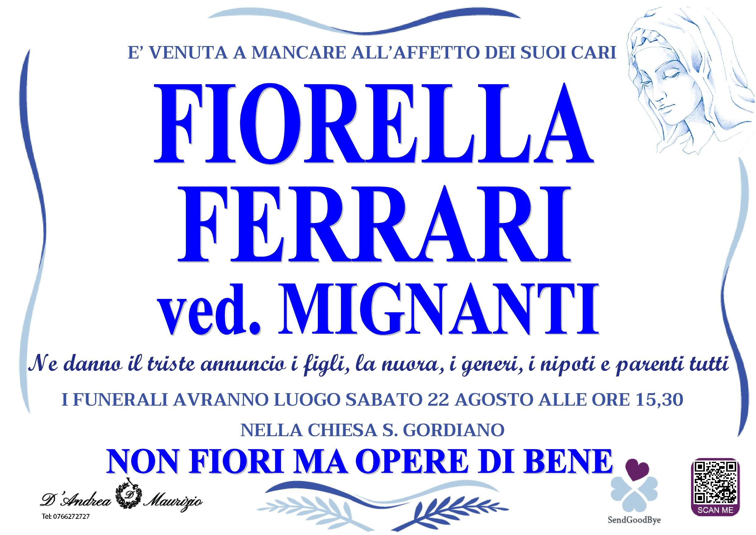 FIORELLA FERRARI ved. MIGNANTI