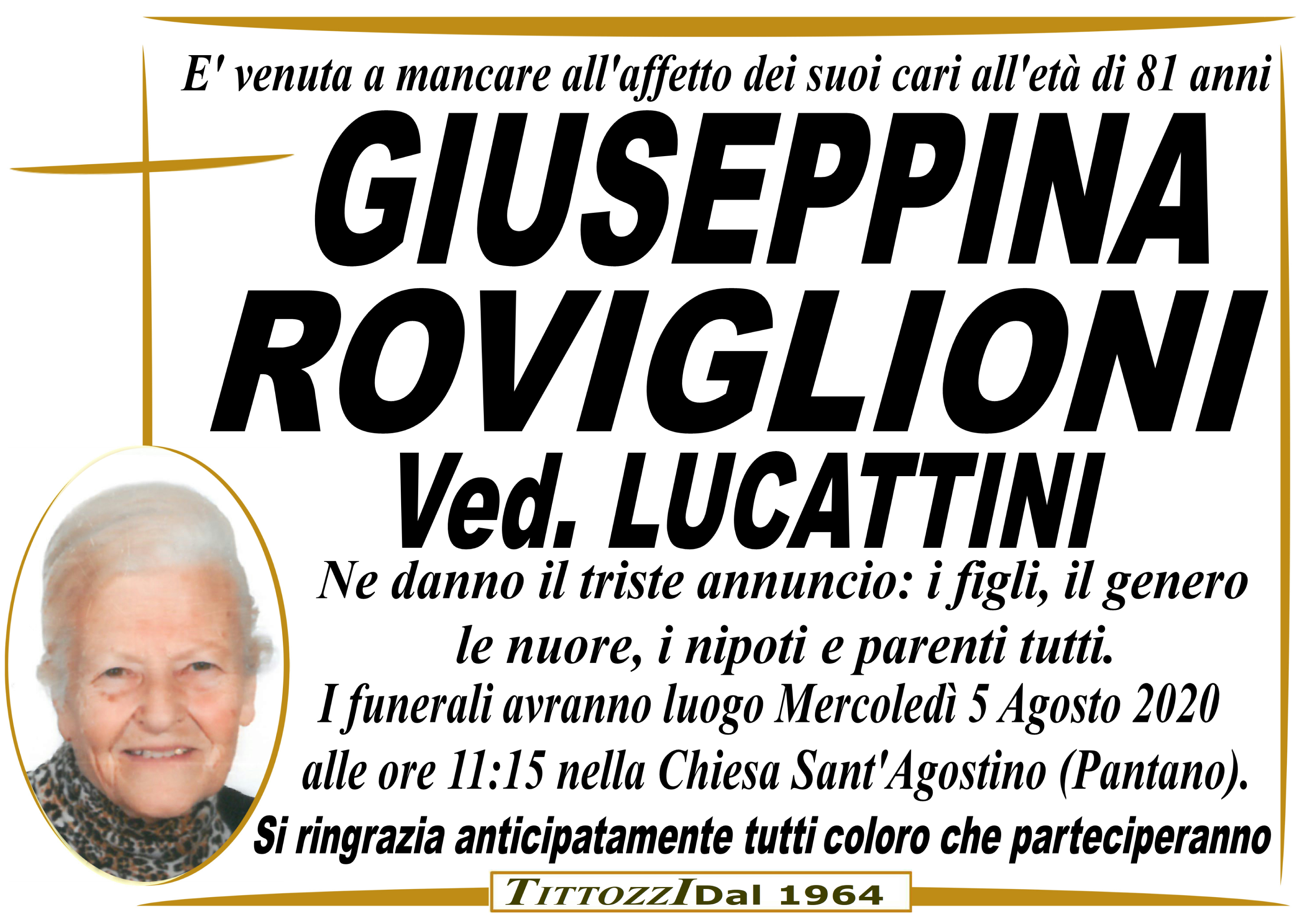 GIUSEPPINA ROVIGLIONI ved. LUCATTINI