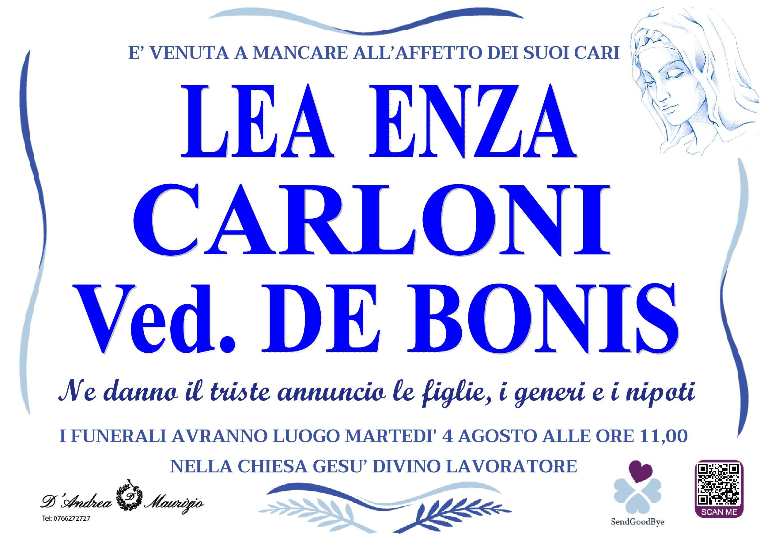LEA ENZA CARLONI ved. DE BONIS