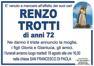 RENZO TROTTI di anni 72