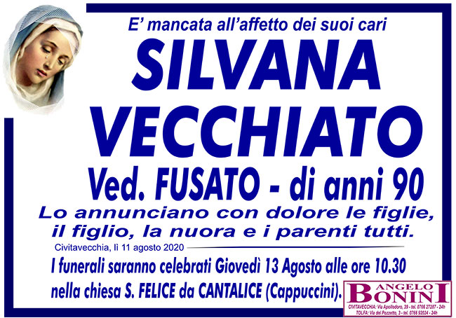 SILVANA VECCHIATO ved. FUSATO di anni 90