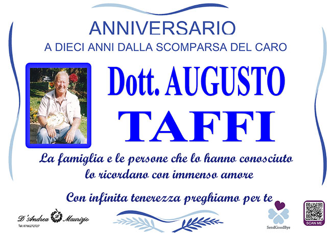 Dott. AUGUSTO TAFFI – Anniversario