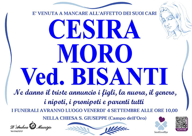 CESIRA MORO ved. BISANTI