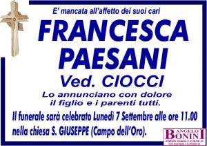FRANCESCA PAESANI ved. CIOCCI