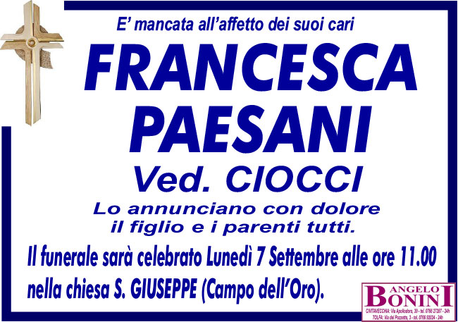 FRANCESCA PAESANI ved. CIOCCI