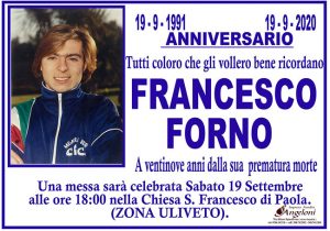 FRANCESCO FORNO – Anniversario