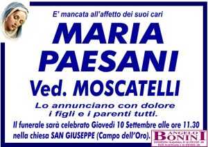 MARIA PAESANI ved. MOSCATELLI
