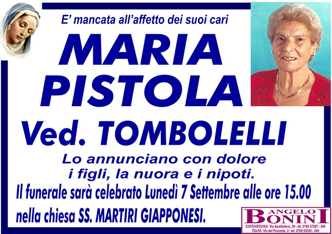 MARIA PISTOLA ved. TOMBOLELLI