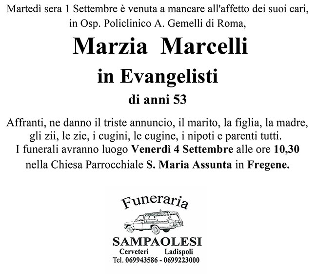 MARZIA MARCELLI in EVANGELISTI di anni 53