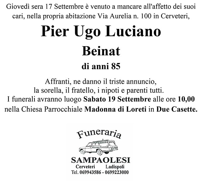 GINO PASSERINI di anni 83