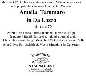 AMELIA TAMMARO in DA LOZZO di anni 76