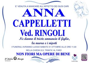 ANNA CAPPELLETTI ved. RINGOLI