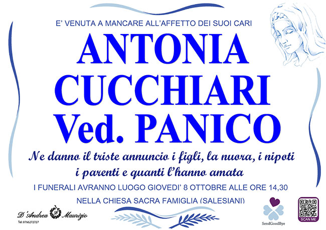ANTONIA CUCCHIARI ved. PANICO