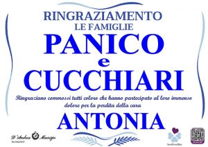 ANTONIA PANICO – Ringraziamento