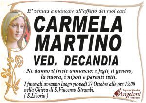 CARMELA MARTINO ved. DECANDIA