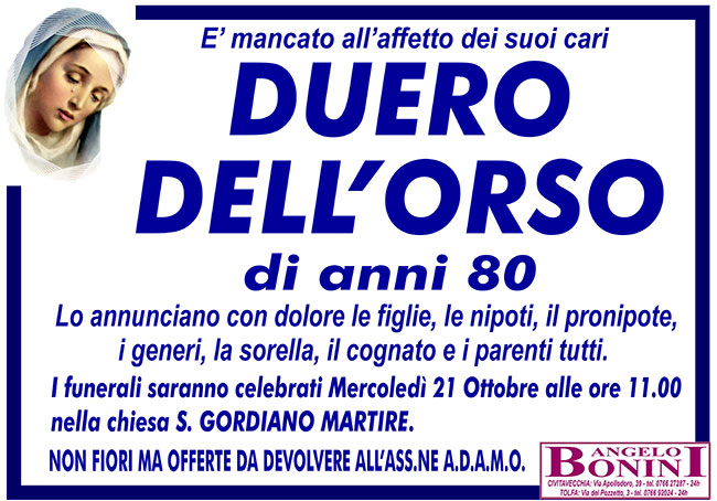 DUERO DELL’ORSO di anni 80