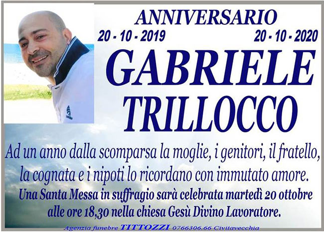 GABRIELE TRILLOCCO – Anniversario