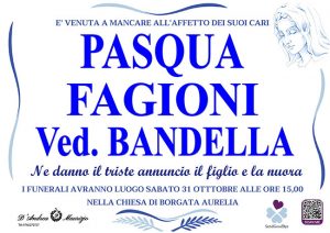 PASQUA FAGIONI ved. BANDELLA