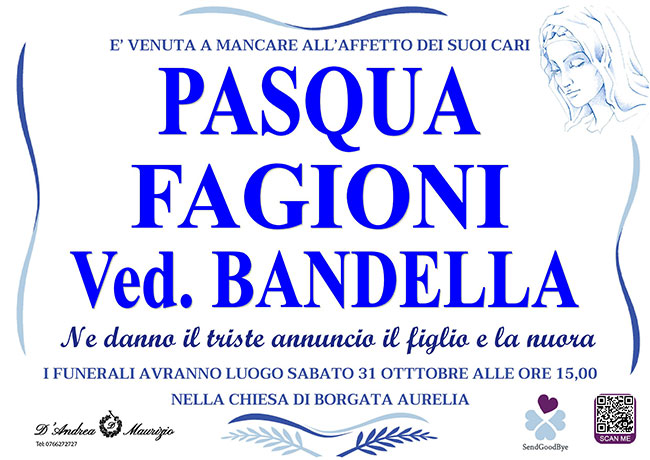 PASQUA FAGIONI ved. BANDELLA