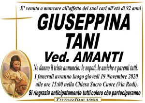 GIUSEPPINA TANI ved. AMANTI