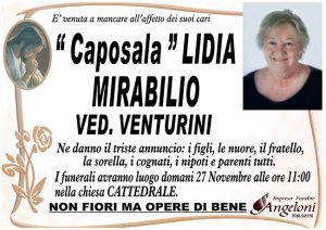 “Caposala” LIDIA MIRABILIO ved. VENTURINI