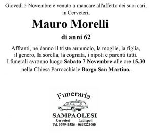 MAURO MORELLI di anni 62