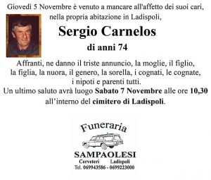 SERGIO CARNELOS di anni 74