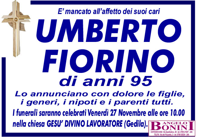 UMBERTO FIORINO di anni 95