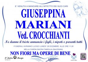 GIUSEPPINA MARIANI ved. CROCCHIANTI