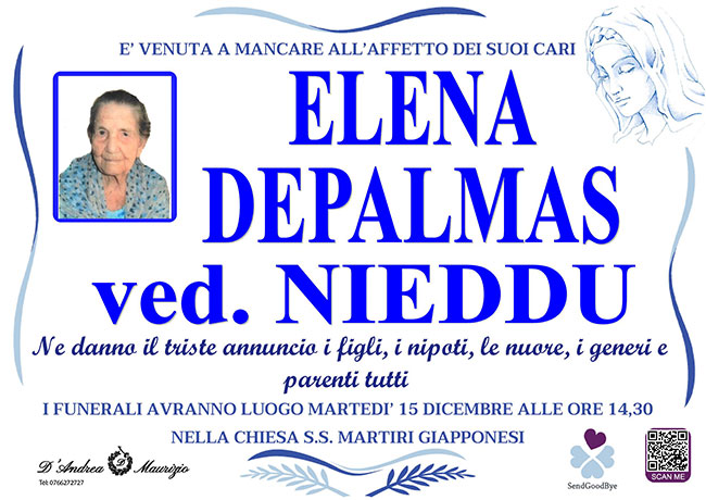 ELENA DE PALMAS ved. NIEDDU