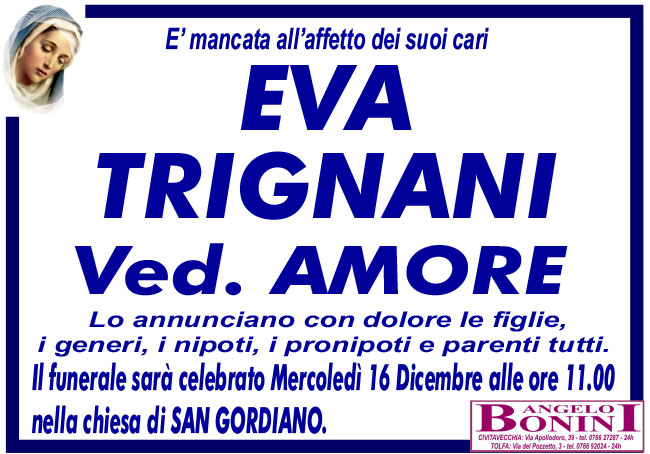 EVA TRIGNANI ved. AMORE