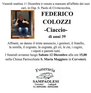 FEDERICO COLOZZI “CIACCIO” di anni 39