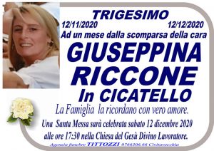 GIUSEPPINA RICCONE in CICATELLO – Trigesimo