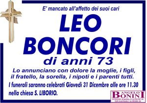 LEO BONCORI di anni 73