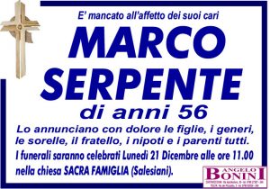 MARCO SERPENTE di anni 56
