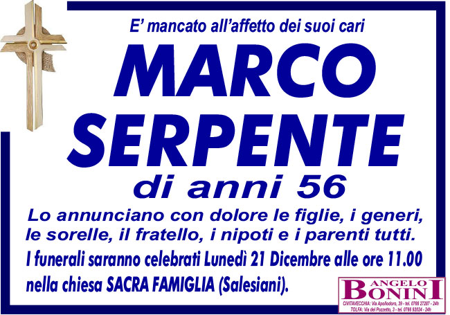 MARCO SERPENTE di anni 56