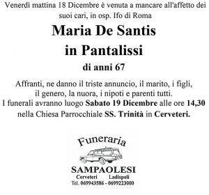 MARIA DE SANTIS in PANTALISSI di anni 67