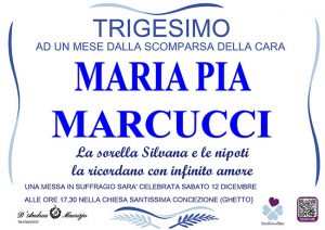 MARIA PIA MARCUCCI – Trigesimo