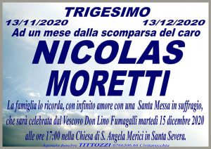 NICOLAS MORETTI – Trigesimo