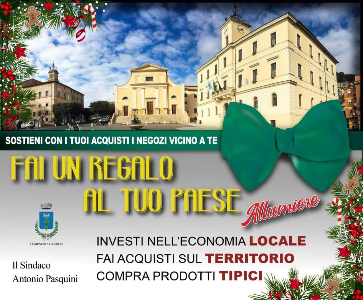 Il sindaco Pasquini esorta gli allumieraschi  ad acquistare prodotti nelle attività del paese