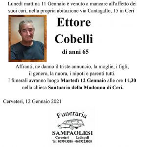 ETTORE COBELLI di anni 65