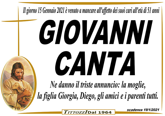 GIOVANNI CANTA