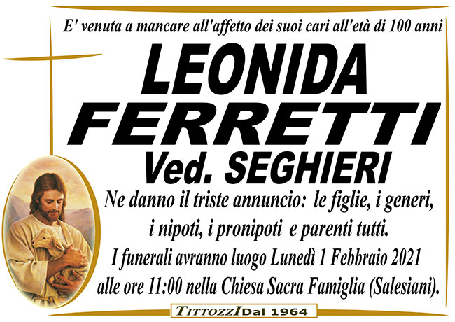 LEONIDA FERRETTI ved. SEGHIERI